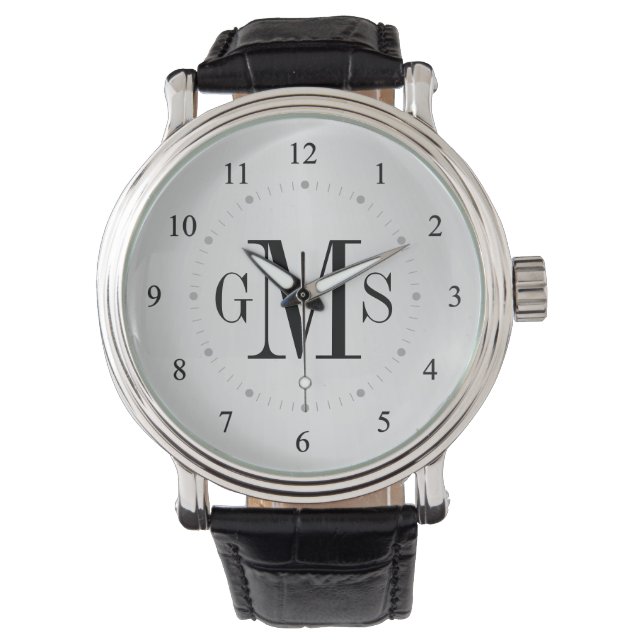 Men's Classy Personalised Monogram Watch (Front)