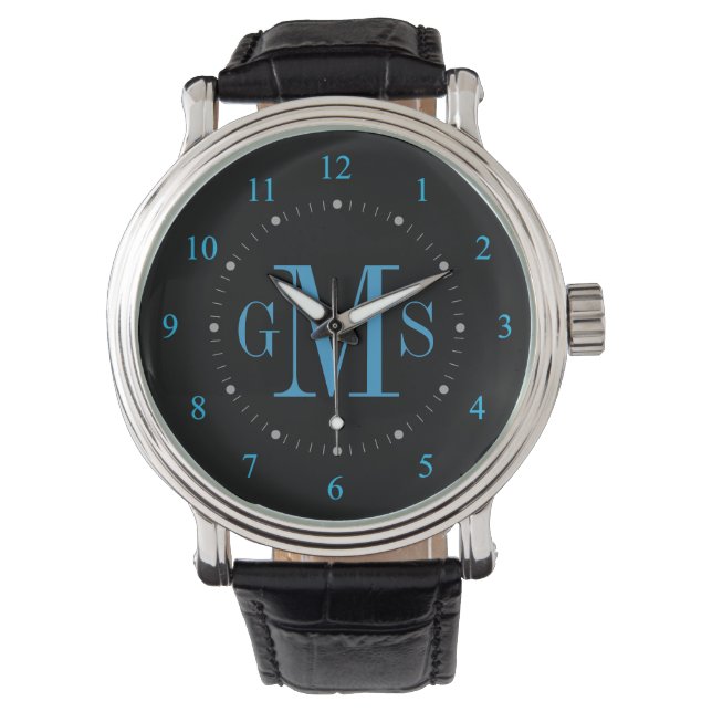 Men's Classy Personalised Monogram Watch (Front)