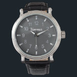 Men's Classy Personalised Watch<br><div class="desc">Elegant and classy design, with clean and simple customisation. These watches are for any man you want to thank, whether it's brotherly love or everlasting love. Perfect for holidays, thanks yous, groomsmen, and more! Elegant and easy to designs to withstand the changes in fashion, and water resistant to help withstand...</div>