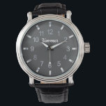Men's Classy Personalised Watch<br><div class="desc">Elegant and classy design, with clean and simple customisation. These watches are for any man you want to thank, whether it's brotherly love or everlasting love. Perfect for holidays, thanks yous, groomsmen, and more! Elegant and easy to designs to withstand the changes in fashion, and water resistant to help withstand...</div>