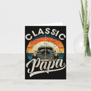Mens Clic Papa Funny Saying Car Lover Men Dad Papa Card