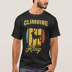 Mens Climbing King Retro Boulder Rocks Bouldering T-Shirt
