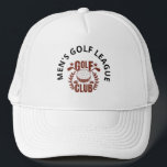 Men's Club Golf League Logo Personalise Trucker Hat<br><div class="desc">Men's Club Golf League Logo Personalised hat.  Any design questions,  just send a note through Chat or an email to charmdesignstudio@rcn.com and we'll be delighted to assist.</div>