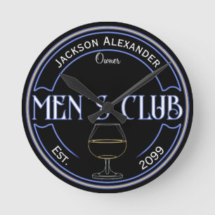 Men's Club Man Cave Bar Wall Clock