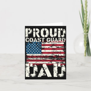 Mens Coast Guard Dad Uscg Distressed Aamerican Card