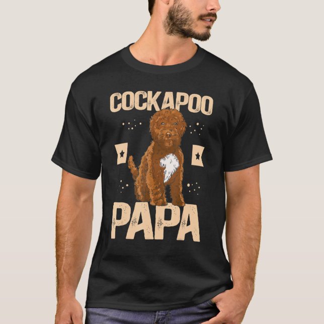 Mens Cockapoo Papa Spoodle Dog Owner Cockapoo 1 T-Shirt (Front)
