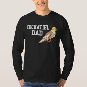 Mens Cockatiel Dad Father Parrot Pet White Bird C T-Shirt
