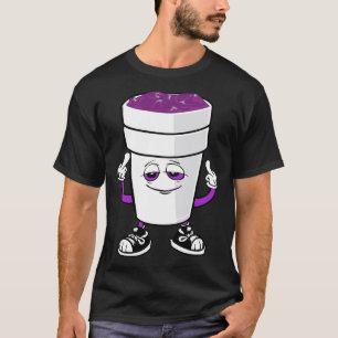 Mens Codeine Double Cup Styrofoam Lean Purple Dran T-Shirt