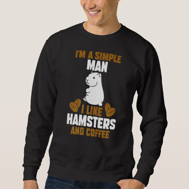 Mens Coffee Hamster Sweatshirt (Front)