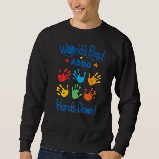 Mens Colourful Little Hands Worldu2019s Best Abba Sweatshirt