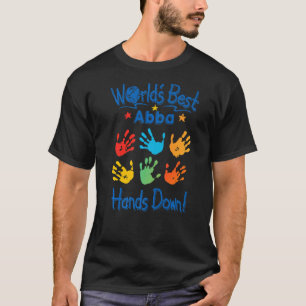 Mens Colourful Little Hands Worldu2019s Best Abba T-Shirt