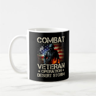 Mens Combat Veteran Operation Desert Storm Soldier Coffee Mug