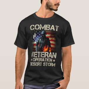 Mens Combat Veteran Operation Desert Storm Soldier T-Shirt