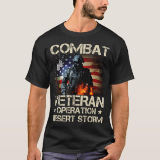 Mens Combat Veteran Operation Desert Storm Soldier T-Shirt