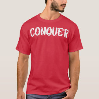 Mens CONQUER Gym Fitness Workout Bodybuilding Moti T-Shirt