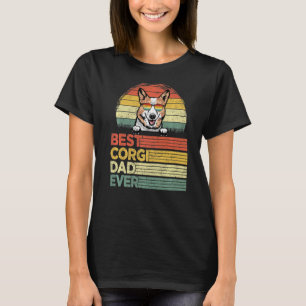 Mens Cool Best Corgi Dad Ever  Father's Day T-Shirt