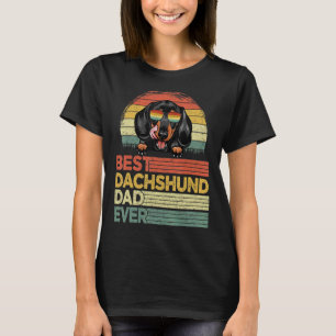 Mens Cool Best Dachshund Dad Ever Father's Day T-Shirt