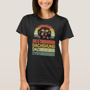 Mens Cool Best Dachshund Dad Ever Father's Day T-Shirt