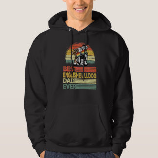 Mens Cool Best English Bulldog Dad Ever  Father's  Hoodie