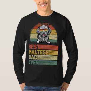 Mens Cool Best Maltese Dad Ever Father's Day T-Shirt
