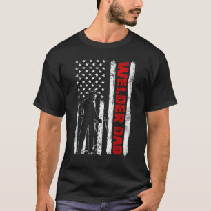 Mens Cool Father's Day American Flag Welder Dad 4t T-Shirt