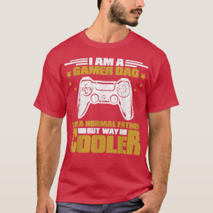 Mens Cool Gamer Dad Father Papa Gaming Nerd Video T-Shirt