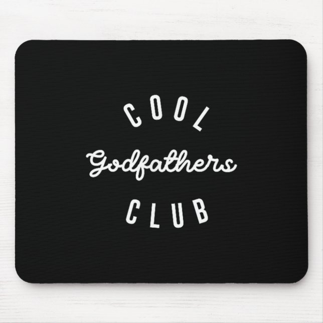 Mens Cool Godfathers Club, Pregnancy Announcement  Mouse Mat (Front)