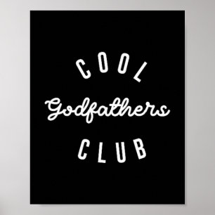 Mens Cool Godfathers Club, Pregnancy Announcement Poster