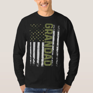 Mens Cool Grandad American Patriotic Usa Flag Fath T-Shirt