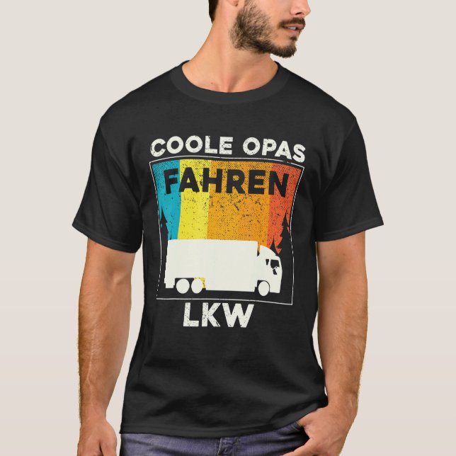 Mens Cool Grandpa Drive Truck Long Distance Driver T-Shirt (Front)
