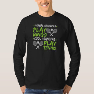Mens Cool Grandpa Play Tennis Fathers Day Tennis P T-Shirt