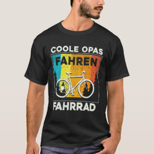 Mens Cool Grandpa Riding Bike Grandfather Cyclist  T-Shirt