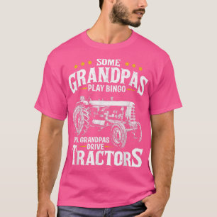 Mens Cool Grandpas Drive Tractors Funny Farmer Gra T-Shirt