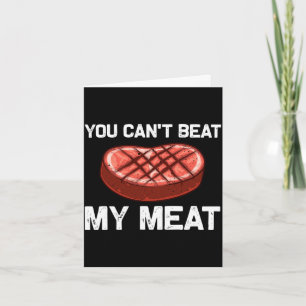 Mens cool meat for men women grilling meat smoker card