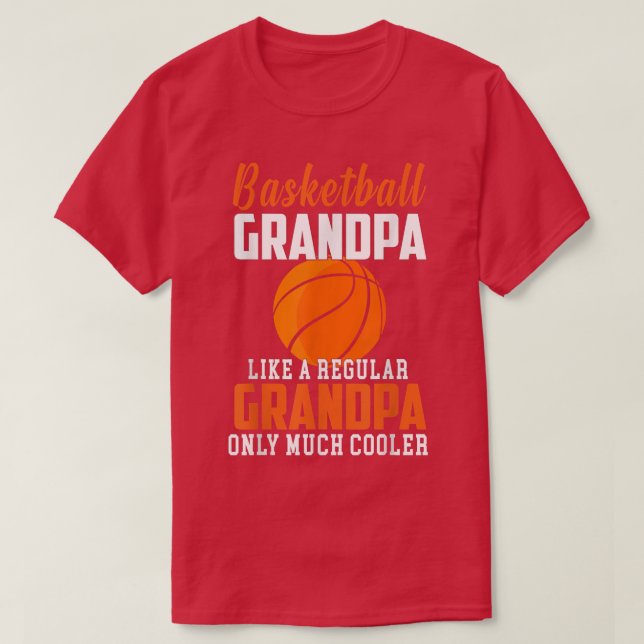 Mens Cool Mens Basketball Grandpa  Funny Basketbal T-Shirt (Design Front)