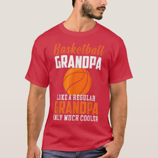 Mens Cool Mens Basketball Grandpa  Funny Basketbal T-Shirt