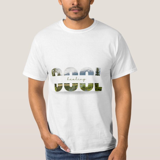 mens cool natural healing design tshirt (Front)
