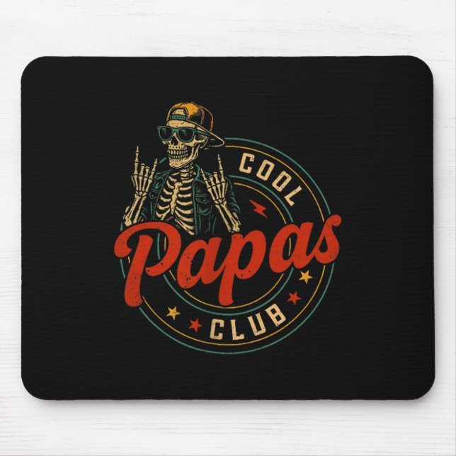 Mens Cool Papas Club Pregnancy Announcement Cool P Mouse Mat (Front)