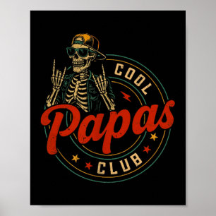 Mens Cool Papas Club Pregnancy Announcement Cool P Poster