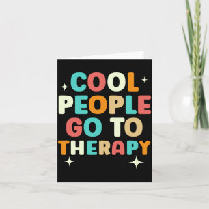 Mens cool people go to therapy awareness mental card