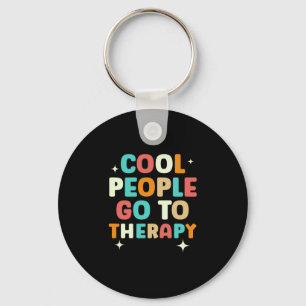 Mens cool people go to therapy awareness mental key ring