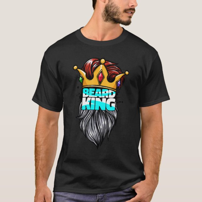 Mens Cool Statement Full Beard Facial Hair Masculi T-Shirt (Front)