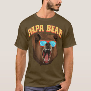 Mens Cool Sunglasses Animal Dad Bear Family Daddy T-Shirt