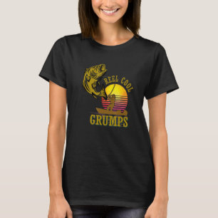Mens Cool Uncle Grumps Fishing Daddy Fathers Day D T-Shirt