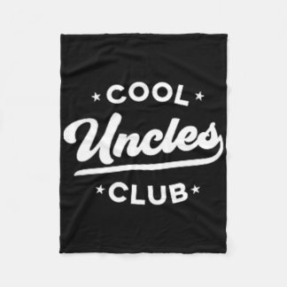 Mens Cool Uncles Club Retro Best Uncle Ever Funny  Fleece Blanket