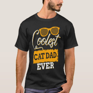 Mens Coolest Cat Dad Ever Family Matching Father' T-Shirt