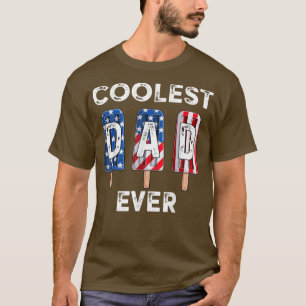 Mens Coolest Dad Ever Popsicle Men Best Dad Ever C T-Shirt
