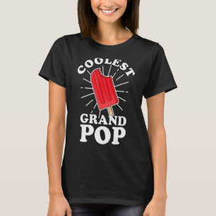 Mens Coolest Grandpop Ice Pop Ice Cream Grandpa F T-Shirt