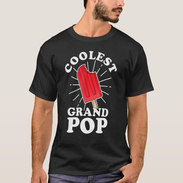 Mens Coolest Grandpop  Ice Pop Ice Cream Grandpa F T-Shirt (Front)