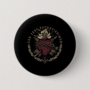 Mens Cor Jesus Sacratissimum Jesus 6 Cm Round Badge